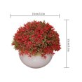 thumbnail image 2 of Bola de césped artificial en maceta, simulación de hierba, decoración de plantas, decoración de la mesa de la oficina en casa, hierba tipo 3, rojo tholdsy HA7593-08B, 2 of 6