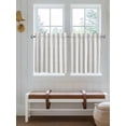 thumbnail image 7 of Half Window Curtains 24 Inches Long, Blue Striped Window Treatment Curtain Drapes, Modern Stripes Farmhouse Short Curtains Tiers for Kitchen Over Sink, 27.5"x24", 2 Panels, 7 of 7