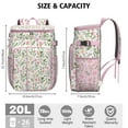 thumbnail image 3 of Travel Cooler Bag - Pioneer Flower Floral Print Pattern Camping Beer Cooler Backpack with Bottle Opener- Waterproof Insulated Picnic Backpacks - Cooler Bag for Beach, 3 of 6