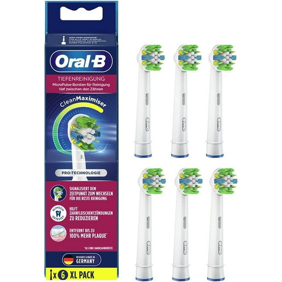 Oral-B Deep Cleaning Electric Toothbrush Replacement Brush Heads - 6 Heads