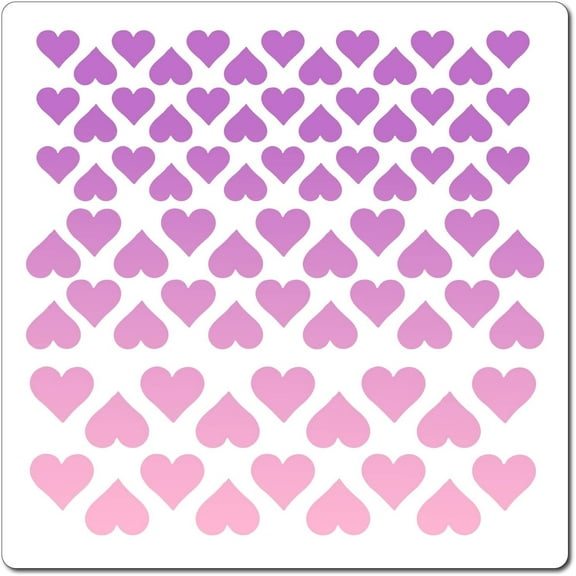 Heart Stencil Templates 30x30cm Large Reusable Plastic Square Stencil Sign for Painting on Wood Wall Scrapbook Card Floor Drawing DIY Furniture Decor Crafts for DIY