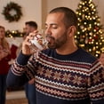 thumbnail image 3 of Christmas Pattern Stemless Glass Tumbler, Festive Holiday Drinking Glass Cups for Hot & Cold Drinks, 3 of 4
