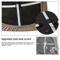 thumbnail image 4 of Genina Waterproof Seat Covers for Dining Room Jacquard Chairs Covers Removable Dining Kitchen Chair Cover(Set of 2,Taupe), 4 of 7