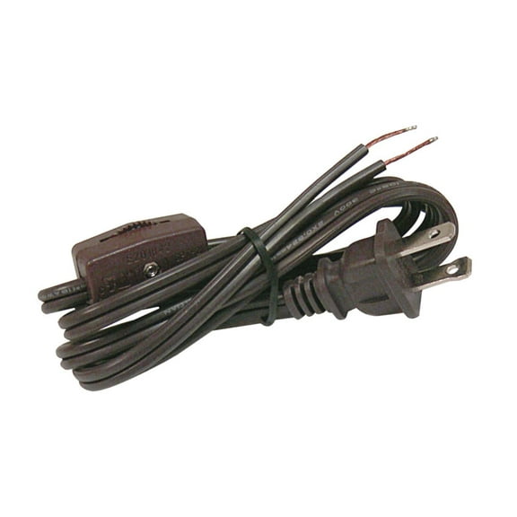 National Artcraft® 4' Brown Lamp and Lighting Cord with Rotary Style Switch and Tinned Ends