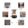 thumbnail image 2 of Cafetière en Verre borosilicate Haute (avec Filtre en Acier Inoxydable), 2 of 7