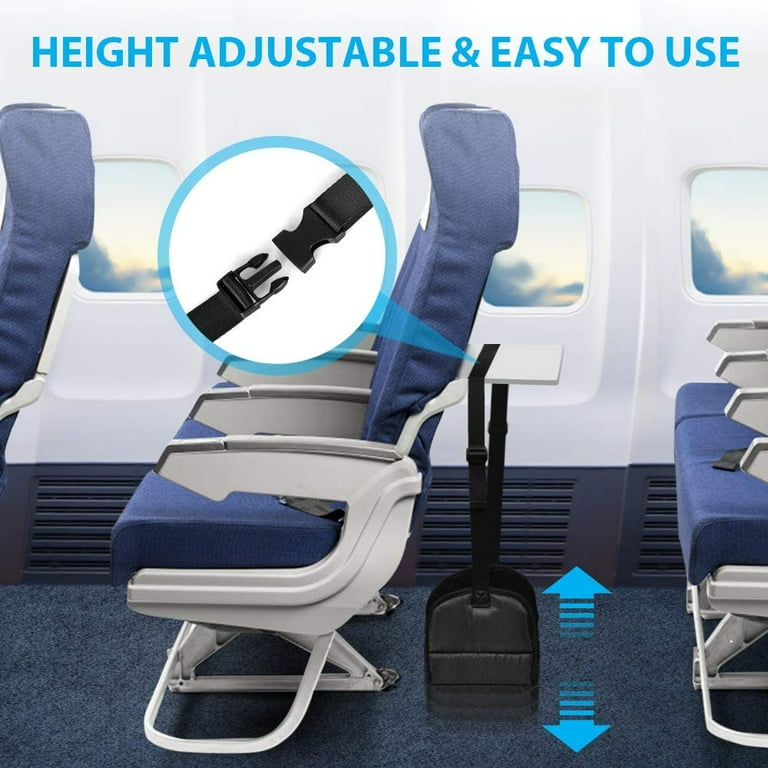 Airplane Footrest Made with Premium Memory Foam Airplane Travel Foot Hammack No Clashing Foot Hammock Portable Plane Leg Rest Provides
