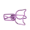 thumbnail image 5 of 100 Uds Clips para carpetas de gatos dibujos animados lindos fuerza de sujeción fuerte Clips de cola hueca de Metal abrazaderas de papel suministros de oficina púrpura, 5 of 5
