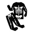 thumbnail image 4 of WAYUTE Toddler Girls Skeleton Pajamas Sets Kids Sleepwear Halloween 2 Pcs Pjs Long Sleeve Top and Pants Soft Comfortable Clothing Set Casual Outdoor,Black,Size 4-5 Y, 4 of 4