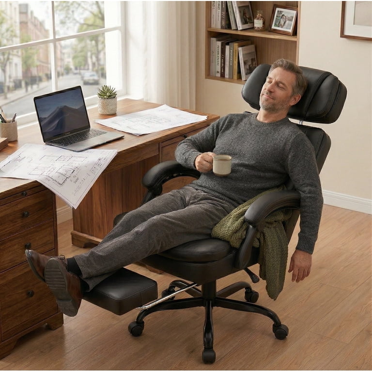 Waleaf Office Chair, 90-165° Reclining High Back Chair with