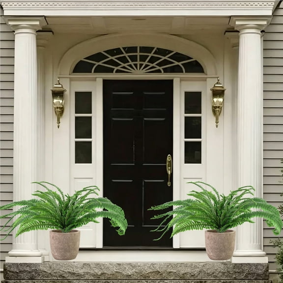 UV Resistant Lifelike Artificial Boston Fern, 28/38/60/88 Branches 2025 New Artificial Ferns, Ferns Artificial Plants Large for Planters, Office & Home Decor, Outdoor & Indoor
