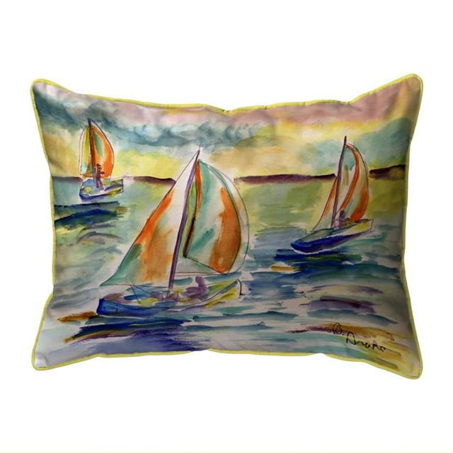 Betsy Drake SN1205 11 x 14 Pouces Voile Course Oreiller Intérieur et Extérieur - Petit