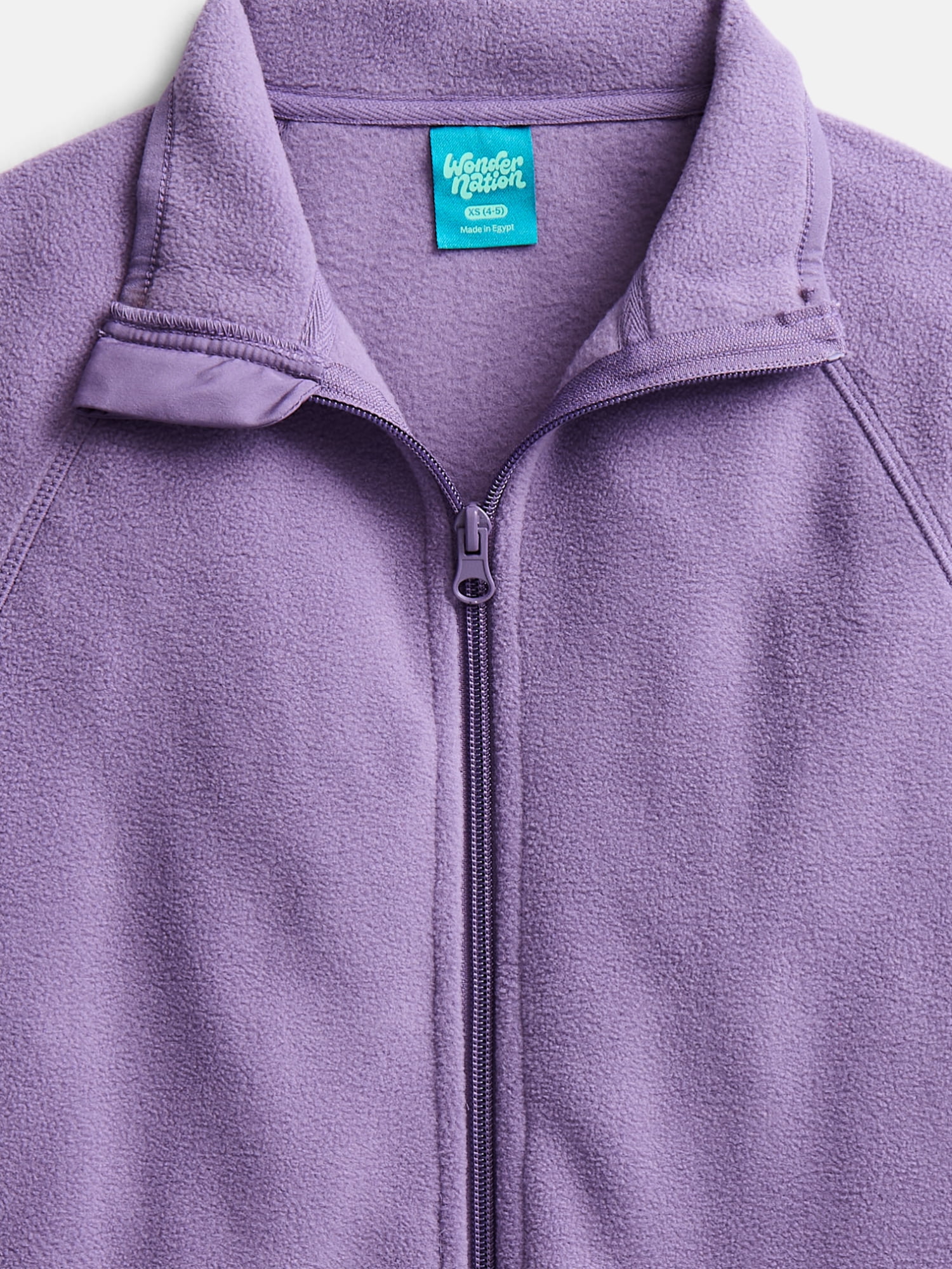 Wonder Nation Girls Microfleece Full Zip Jacket, Sizes 4-18 & Plus