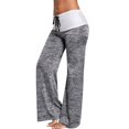 thumbnail image 3 of Women Wide-Leg Drawstring Tie Work-Out Sports Yoga Pants, 3 of 3
