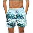 thumbnail image 2 of guisaled Mens Swimsuits Mens Swim Shorts Quick Dry Elastic Waisted Swim Trunks Summer 7 Inch Beach Shorts Loose Fit Hawaii Graphic Boardshorts, 2 of 6