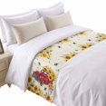 thumbnail image 2 of Bed Runner Scarf for Queen Size Bed, Yellow Sunflowers Beds Scarf Throws for Foot of Bedding, Spring Red Car Vintage Farmhouse Decorative Beds Runners for Bedroom Guestroom, 83"x20", 2 of 8