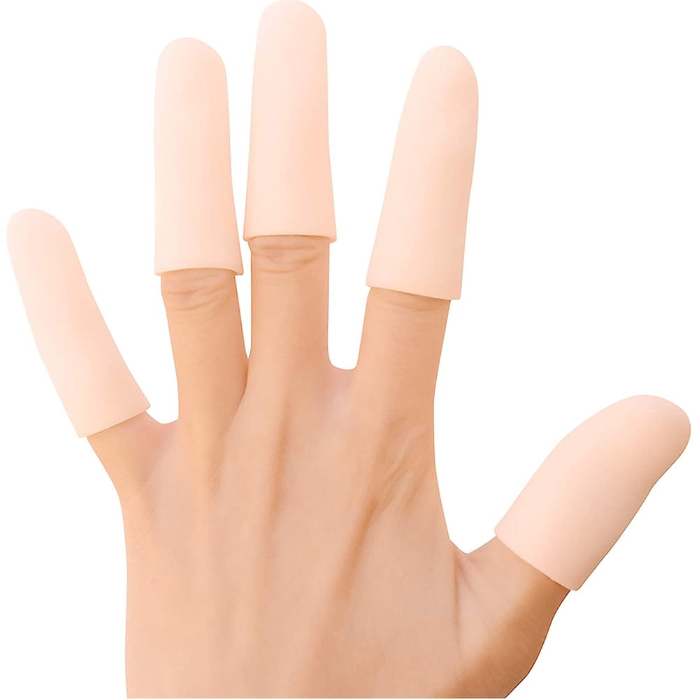 NOGIS 20 Pack Gel Finger Caps, Silicone Finger Protectors Sleeves