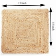 thumbnail image 4 of Handmade Set of 4 Natural 15-Inch Square Jute Non-slip Placemats Reversible Place-mat for Home Everyday Use, 4 of 4