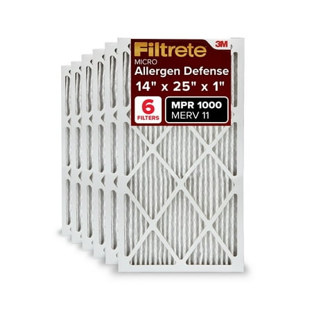 Filtrete 6pk 14''x25''x1'' AD04 Allergen Defense Filter