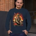 thumbnail image 4 of Apocalypse Reaper Long Sleeve T-shirt Fantasy Skeleton Knight with a Sword Medieval Legendary Creature Dragon Wizard, 4 of 7