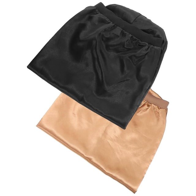 Satin Bonnet for Curly Hair with Wide Brim and Long Tube Design Assorted Color Lightweight Comfortable Sleep Cap for Women