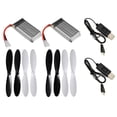 thumbnail image 1 of HobbyFlip 3.7v 380mAh Lipo Battery and Charger w/ 55mm Propellers Compatible with Ares Ethos QX 75, 1 of 1