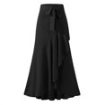 thumbnail image 3 of Celmia Women High Waist Ruffle Hem Back Waist Elastics Fishtail Skirts, 3 of 4