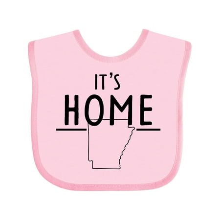 

Inktastic It s Home- State of Arkansas Outline Gift Baby Boy or Baby Girl Bib