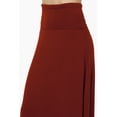 thumbnail image 5 of TheMogan Women's Casual Lounge Solid Foldable High Waist Draped Jersey Relaxed Long Maxi Skirt Brick M, 5 of 7