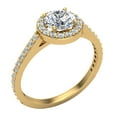 thumbnail image 4 of 1.48 CT GIA Certified Round Brilliant Diamond Dainty Halo Engagement Ring 14K Gold (G,VS), 4 of 6