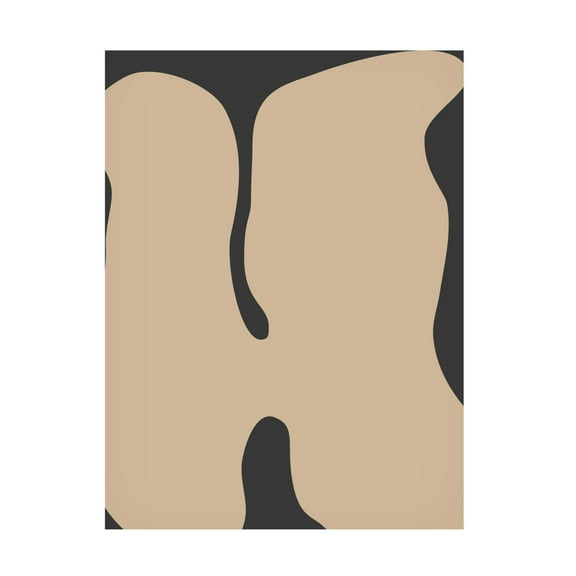 Trademark Fine Art Elena Ristova Graphic Beige Shapes Art Canvas Wall Art