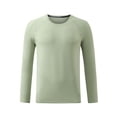 thumbnail image 7 of Asxite Men Plus Size Tops Round Neck Long Sleeve Solid Breathable Fast Dry Sport Shirts, 7 of 7