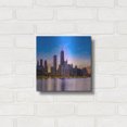 thumbnail image 3 of Luxe Metal Art 'Chicago - Amber Sunset Glow' by Epic Portfolio Metal Wall Art, 12" x 12", 3 of 9