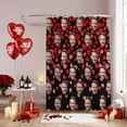 thumbnail image 3 of Valentine's Day Bathroom Shower Curtain, Funny Man Smile Face Picture Red Love Heart Black Waterproof Washable Soft Bath Curtain for Bathtub Decor with 12 Hooks&Grommet, 36x72 Inch, 3 of 9