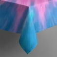 thumbnail image 5 of Pink Tie Dye Lotus Pattern Square Tablecloth,Waterproof Square Table Cover,Wipeable Spillproof Washable Table Cover for Home Kitchen Party Decor 52"x52"(132x132cm), 5 of 6