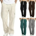 thumbnail image 4 of CYiJun George Cargo Pants for Men Fashion Loose Fit Wide Leg Casual Pants with Multi Pockets, 4 of 6