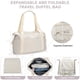 thumbnail image 5 of Mochila de viaje RDTGO 40L impermeable para mujer con bolsa rosa, 5 of 6
