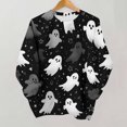thumbnail image 4 of Halloween Women Casual Long Sleeve Sweatshirts Fashion Halloween Graphic Printed Winter Sweaters Loose Crewneck Pullover Blouses Ladies Halloween Costumes, 4 of 8