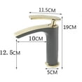 thumbnail image 4 of Waterfall Bathroom Faucet, Brass Faucet Bathroom, Hot and Cold Water Mixer Tap, Single Handle Waterfall Bathroom Sink Faucets White Gold, Short, 4 of 7