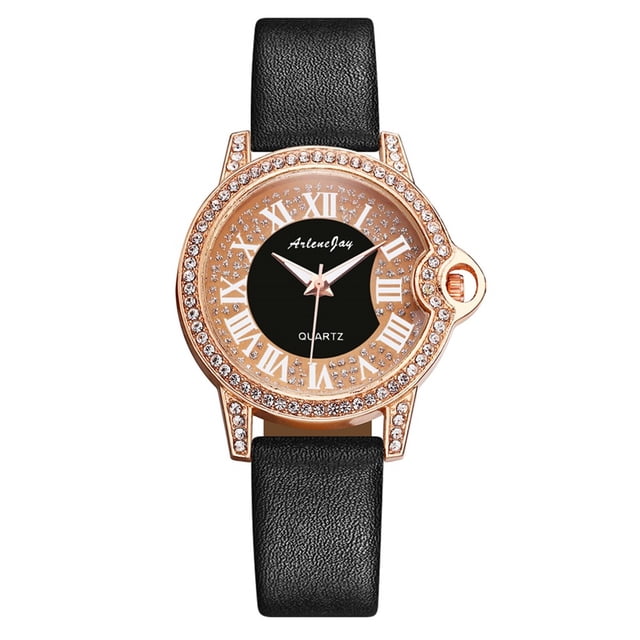 Reloj de cuarzo para mujer, relojes de moda para mujer, relojes de cuero, relojes casuales, relojes de pulsera con cristales, relojes de toalla de cocina.