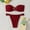 A414 Wine, variant on Two Piece Bikini Sets for Women Bandeau Strapless Top with Metal Ring Cheeky High Cut Bathing Suits Charming Beach Swimwear