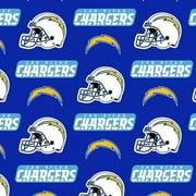 NFL San Diego Chargers Cotton 30" Fabric, per Yard