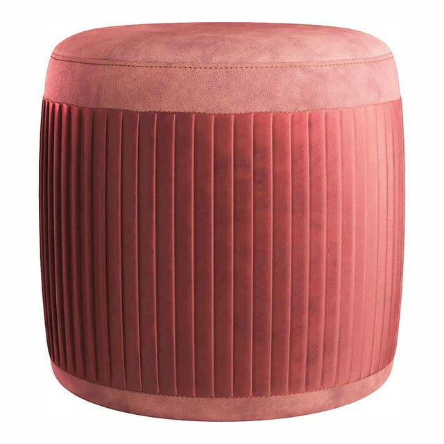 Furniture of America Poussette Ronde en Tissu Moderne Malyr en Rose