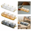 thumbnail image 6 of Glass Serving Platters With 3 Compartments And Matching Lid and Tray For Snacks Appetizers Kitchen Essential, 6 of 11