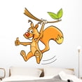 thumbnail image 1 of Cartoon Squirrel Branch Wall Decal by Wallmonkeys Peel and Stick Graphic (48 in H x 41 in W) WM349915, 1 of 4