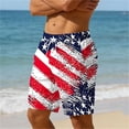 thumbnail image 4 of Shorts for Men Athletic Printed Quick-Dry Swim Trunks with Elastic Drawstring Waist and Pocket, Beach and Pool Shorts Beige XXL, 4 of 6