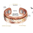 thumbnail image 4 of Magnetia Magnetic Tri Color Braided Copper Bangles& Ring for Women, Copper Jewelry Set Valentine's Day Gift for Wife, 4 of 12