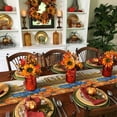 thumbnail image 3 of Table Runner Dresser Scarves 72 Inch Long,Fall Thanksgiving Harvest Pumpkin Linen Dining Table Runners Retro Blue Truck Farmhouse Barn Tabletop Scarf for Wedding Holiday Party Kitchen, 3 of 9