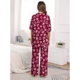 thumbnail image 4 of MINTREUS Valentine's Day Lounge Sets for Women Knit Short Sleeve Tops and Long Pants Soft Comfy Pajamas Set Oversized 2 Piece Outfits S-2X, 4 of 8
