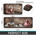 thumbnail image 3 of 2 Piece Coffee Kitchen Decor Rugs Set Farmhouse Country Kitchen Rugs and Mats NonSkid Washable Absorbent Microfiber Accessories (17"x47"+17"x30") Perfect for Cozy Kitchen Vibes, 3 of 6