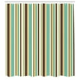thumbnail image 3 of Ambesonne Striped Shower Curtain, Nostalgic Fashion Art, 69"Wx70"L, Brown Teal, 3 of 3